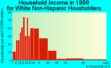 Bon Air household income for White Non-Hispanic householders