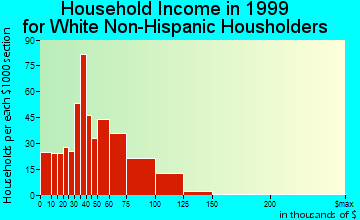 Bull Run household income for White Non-Hispanic householders