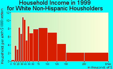 Indian Springs Village household income for White Non-Hispanic householders