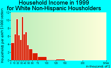 Bridgeport household income for White Non-Hispanic householders