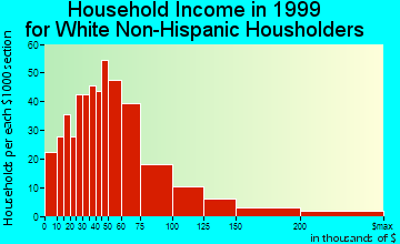 West Valley household income for White Non-Hispanic householders