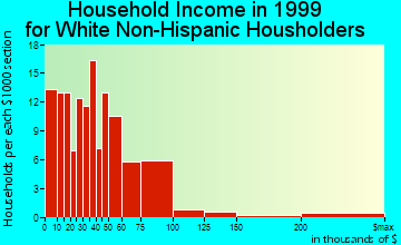 Alum Creek household income for White Non-Hispanic householders
