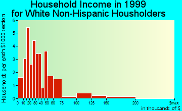 Beech Bottom household income for White Non-Hispanic householders