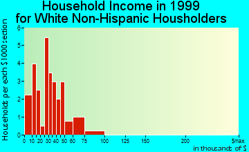 Blacksville household income for White Non-Hispanic householders