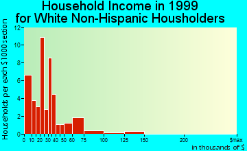 Burnsville household income for White Non-Hispanic householders
