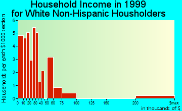 Hendricks household income for White Non-Hispanic householders