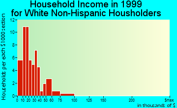 Junior household income for White Non-Hispanic householders