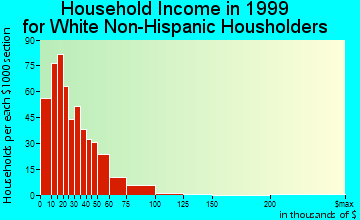Oak Hill household income for White Non-Hispanic householders