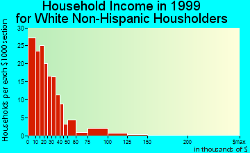 Spencer household income for White Non-Hispanic householders