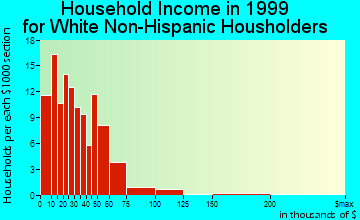 Augusta household income for White Non-Hispanic householders