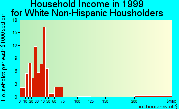San Miguel household income for White Non-Hispanic householders