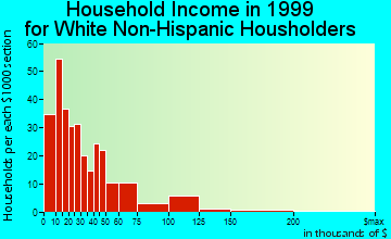 Alamosa household income for White Non-Hispanic householders