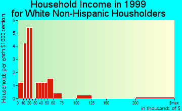 Blanca household income for White Non-Hispanic householders