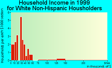 Center household income for White Non-Hispanic householders