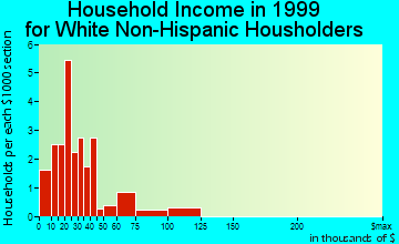 Coal Creek household income for White Non-Hispanic householders