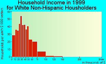 Edgewater household income for White Non-Hispanic householders