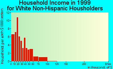 Mentone household income for White Non-Hispanic householders