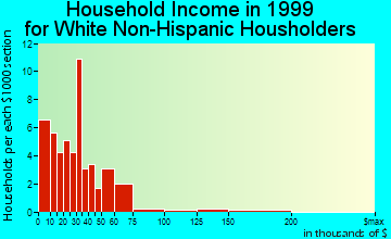 Silverton household income for White Non-Hispanic householders