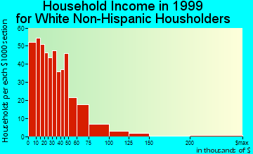 Trinidad household income for White Non-Hispanic householders