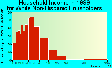 Windsor household income for White Non-Hispanic householders