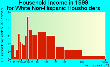 Newtown household income for White Non-Hispanic householders