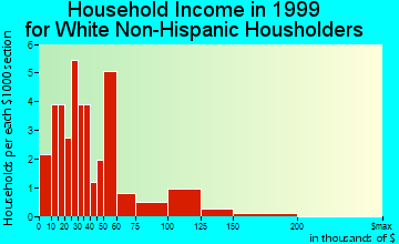 Bowers household income for White Non-Hispanic householders