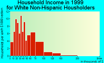Delaware City household income for White Non-Hispanic householders