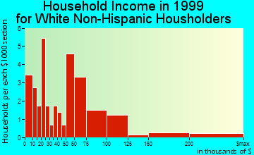 Fenwick Island household income for White Non-Hispanic householders