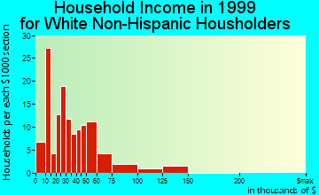 Long Neck household income for White Non-Hispanic householders
