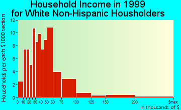Ocean View household income for White Non-Hispanic householders