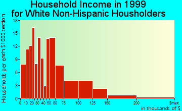Rehoboth Beach household income for White Non-Hispanic householders