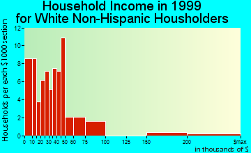Bristol household income for White Non-Hispanic householders