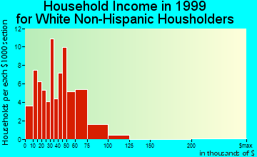 North Bibb household income for White Non-Hispanic householders