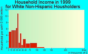 Center Hill household income for White Non-Hispanic householders