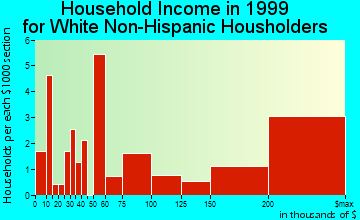 Golden Beach household income for White Non-Hispanic householders