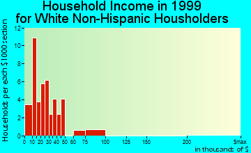 Hampton household income for White Non-Hispanic householders