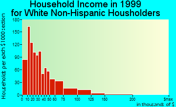 Hamptons at Boca Raton household income for White Non-Hispanic householders