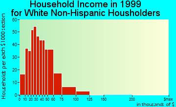 Indian River Estates household income for White Non-Hispanic householders