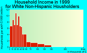 Mexico Beach household income for White Non-Hispanic householders
