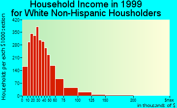 North Fort Myers household income for White Non-Hispanic householders