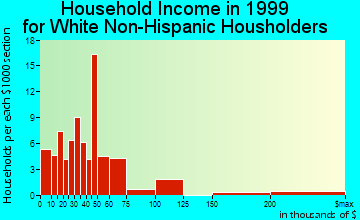 Rio household income for White Non-Hispanic householders