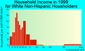 Rock Creek household income for White Non-Hispanic householders