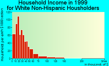 Sebring household income for White Non-Hispanic householders