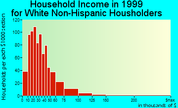Tavares household income for White Non-Hispanic householders