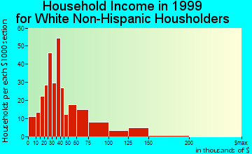 Belvedere Park household income for White Non-Hispanic householders