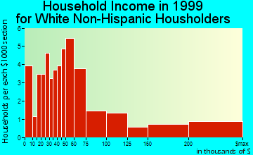 Braselton household income for White Non-Hispanic householders