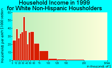 Canton household income for White Non-Hispanic householders