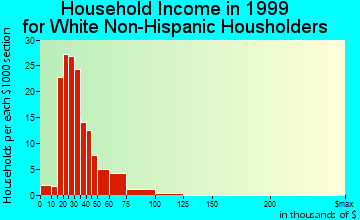 Fort Stewart household income for White Non-Hispanic householders