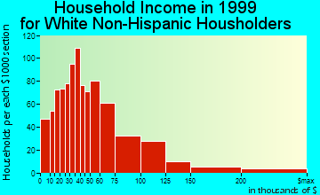 North Decatur household income for White Non-Hispanic householders