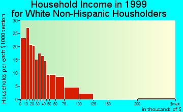 Swainsboro household income for White Non-Hispanic householders